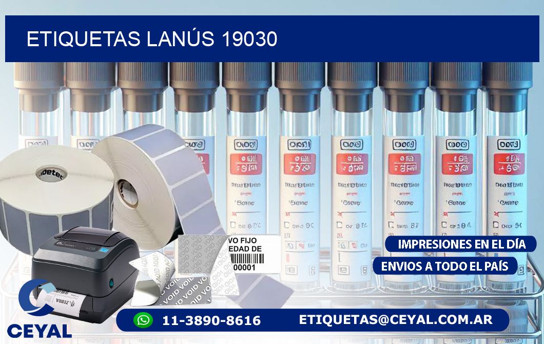 ETIQUETAS LANÚS 19030