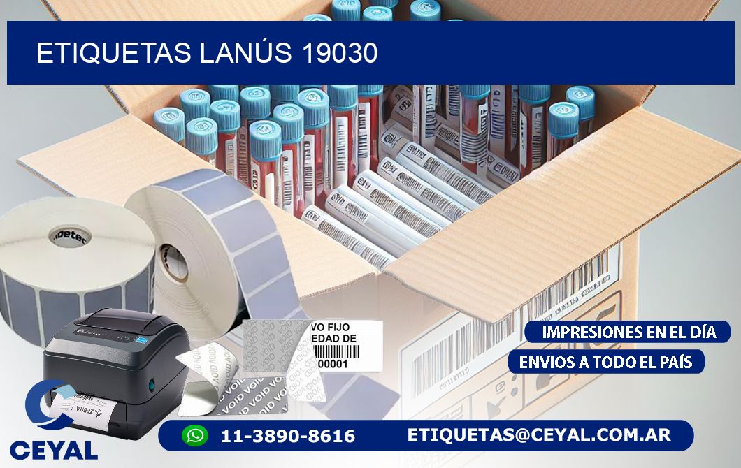 ETIQUETAS LANÚS 19030