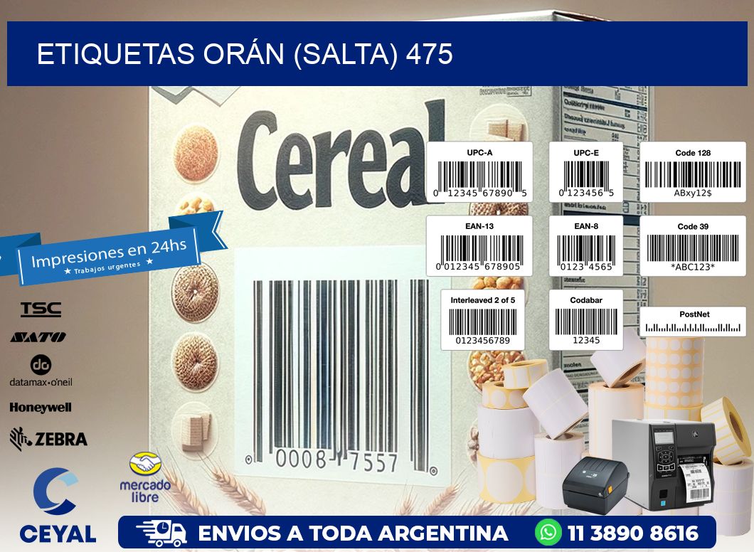 ETIQUETAS ORÁN (SALTA) 475