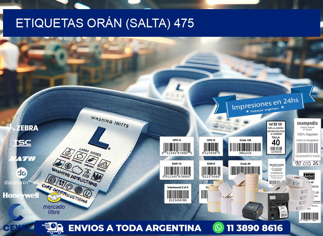 ETIQUETAS ORÁN (SALTA) 475