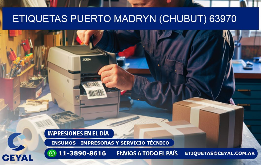 ETIQUETAS PUERTO MADRYN (CHUBUT) 63970