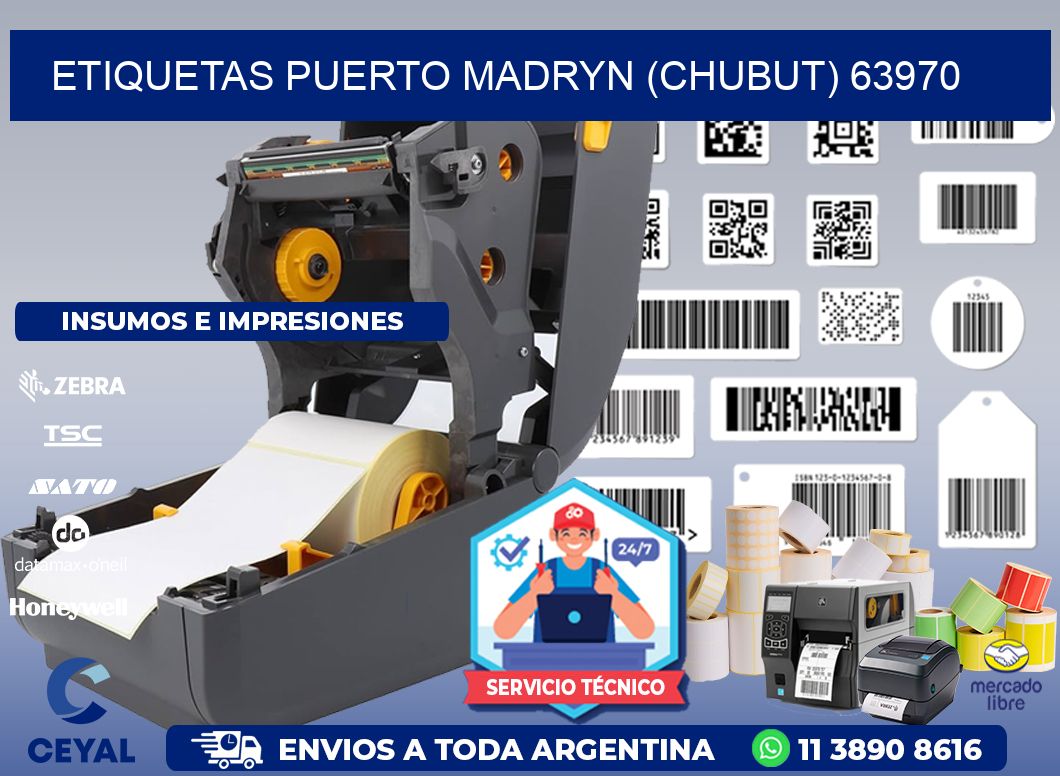 ETIQUETAS PUERTO MADRYN (CHUBUT) 63970