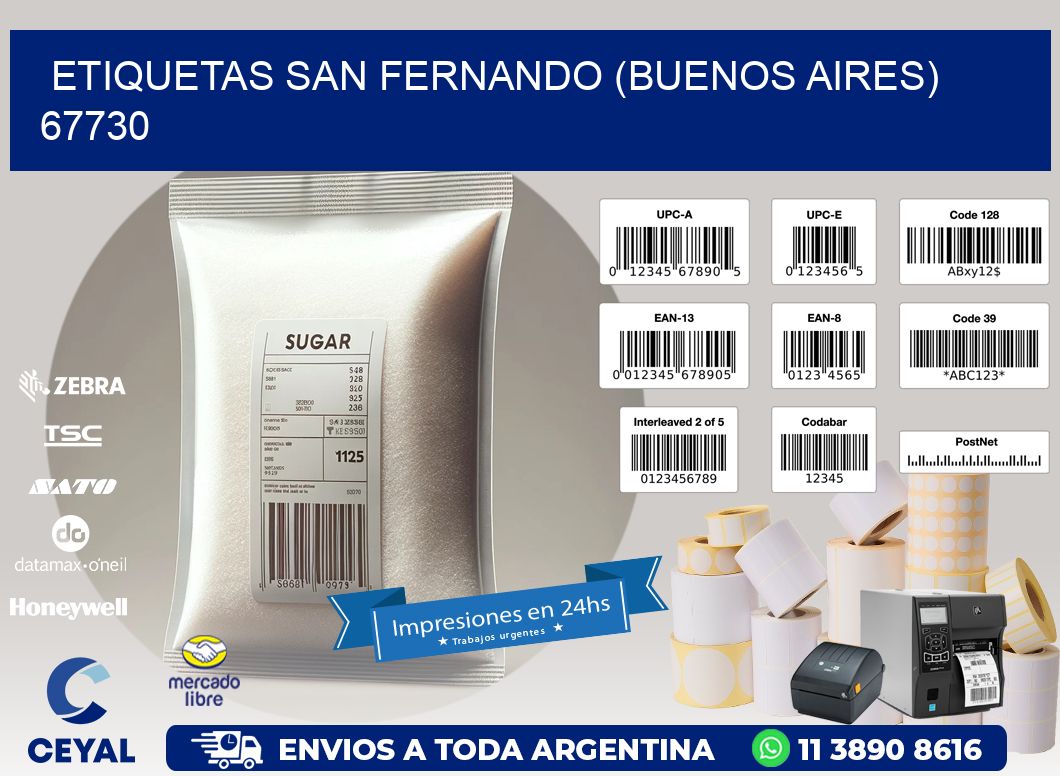 ETIQUETAS SAN FERNANDO (BUENOS AIRES) 67730