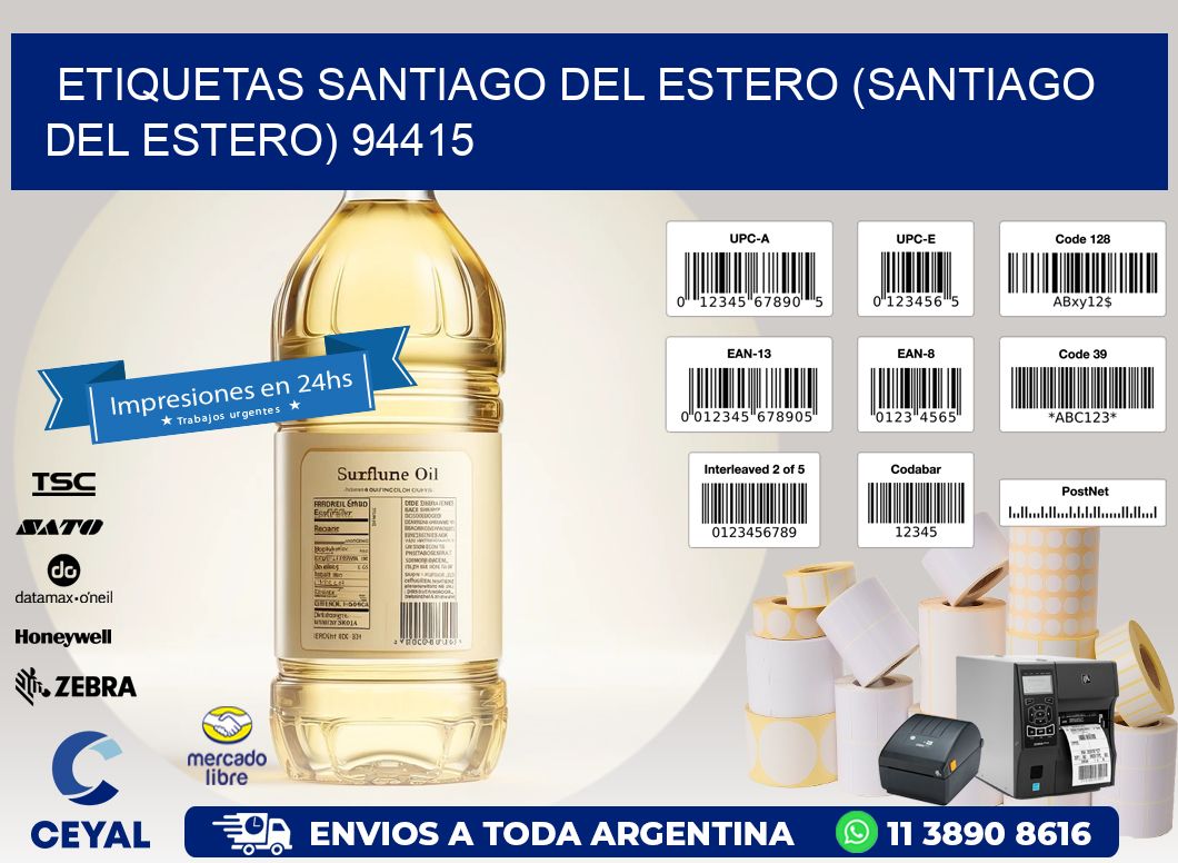 ETIQUETAS SANTIAGO DEL ESTERO (SANTIAGO DEL ESTERO) 94415