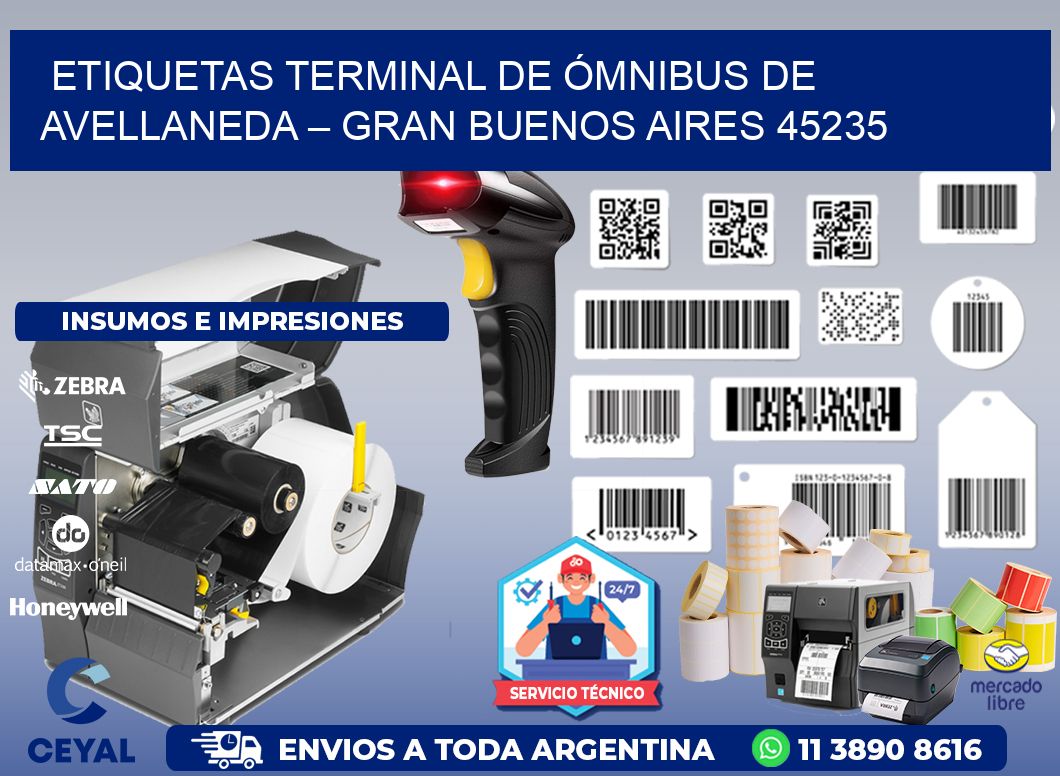 ETIQUETAS TERMINAL DE ÓMNIBUS DE AVELLANEDA – GRAN BUENOS AIRES 45235