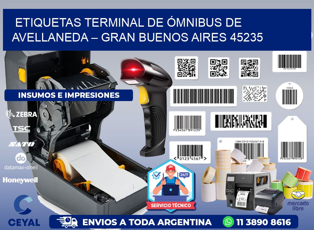 ETIQUETAS TERMINAL DE ÓMNIBUS DE AVELLANEDA – GRAN BUENOS AIRES 45235