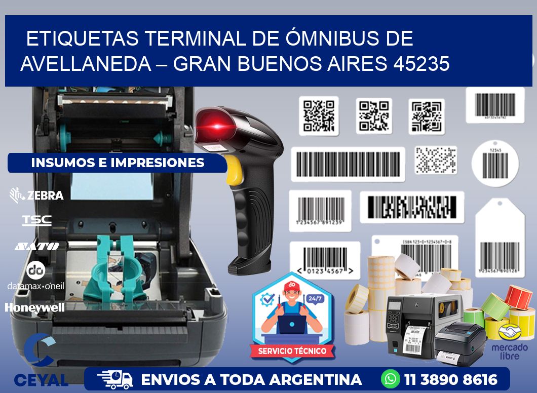 ETIQUETAS TERMINAL DE ÓMNIBUS DE AVELLANEDA – GRAN BUENOS AIRES 45235
