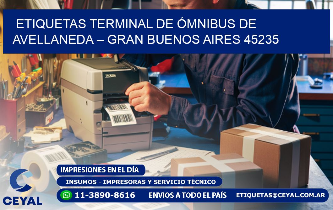 ETIQUETAS TERMINAL DE ÓMNIBUS DE AVELLANEDA – GRAN BUENOS AIRES 45235