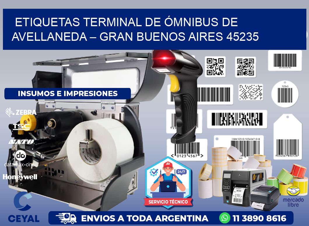 ETIQUETAS TERMINAL DE ÓMNIBUS DE AVELLANEDA – GRAN BUENOS AIRES 45235