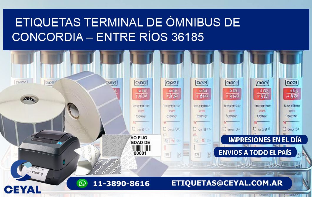 ETIQUETAS TERMINAL DE ÓMNIBUS DE CONCORDIA – ENTRE RÍOS 36185