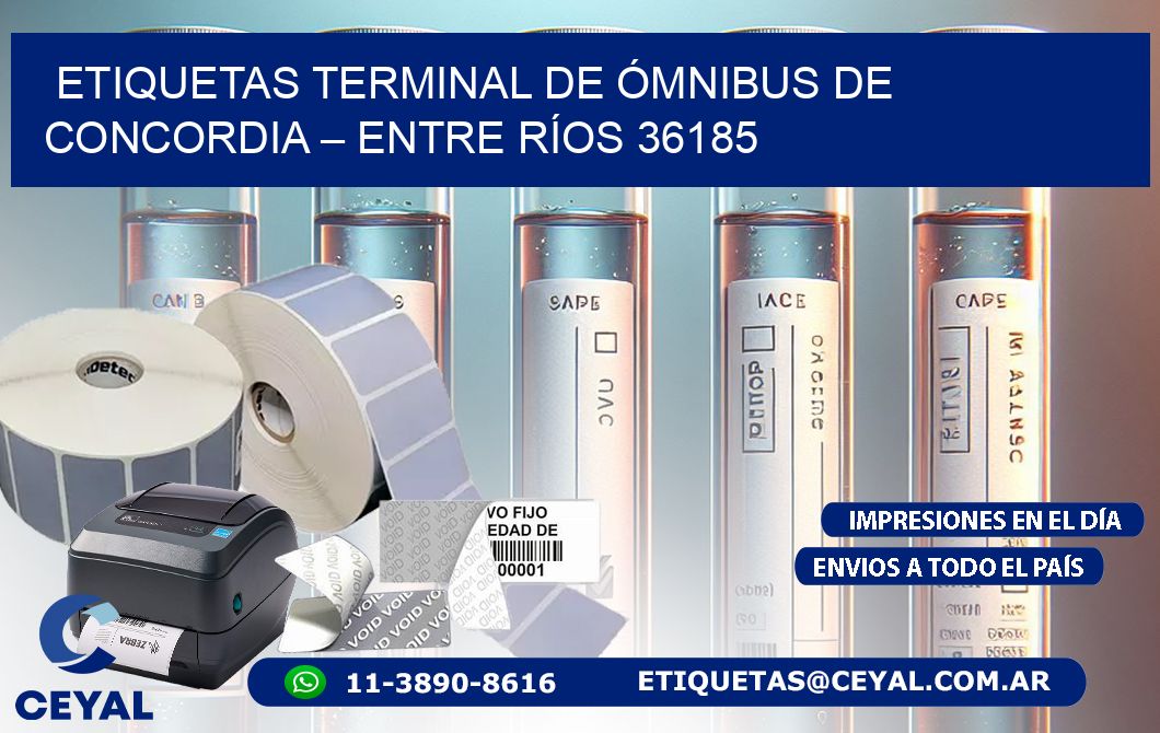 ETIQUETAS TERMINAL DE ÓMNIBUS DE CONCORDIA – ENTRE RÍOS 36185