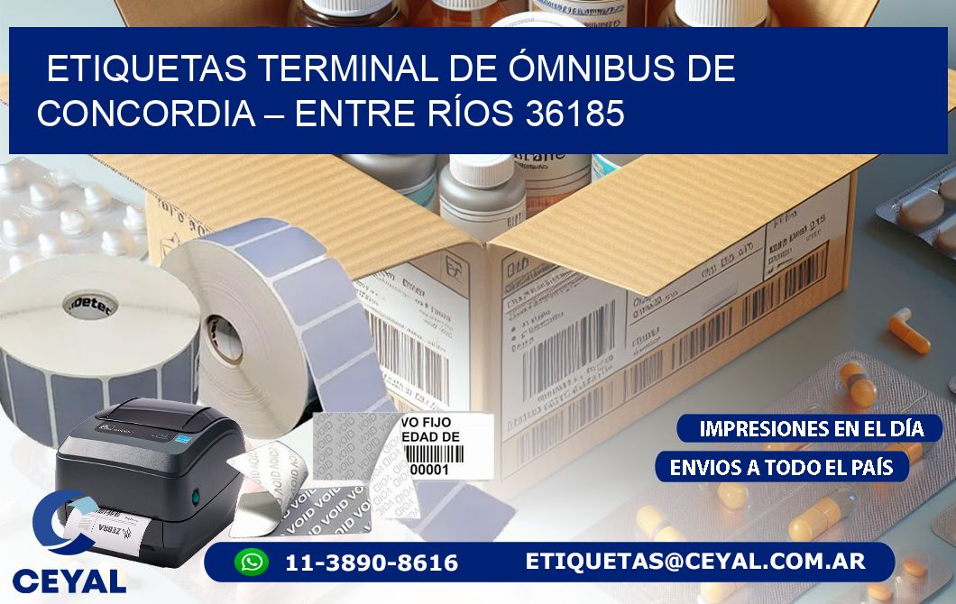 ETIQUETAS TERMINAL DE ÓMNIBUS DE CONCORDIA – ENTRE RÍOS 36185