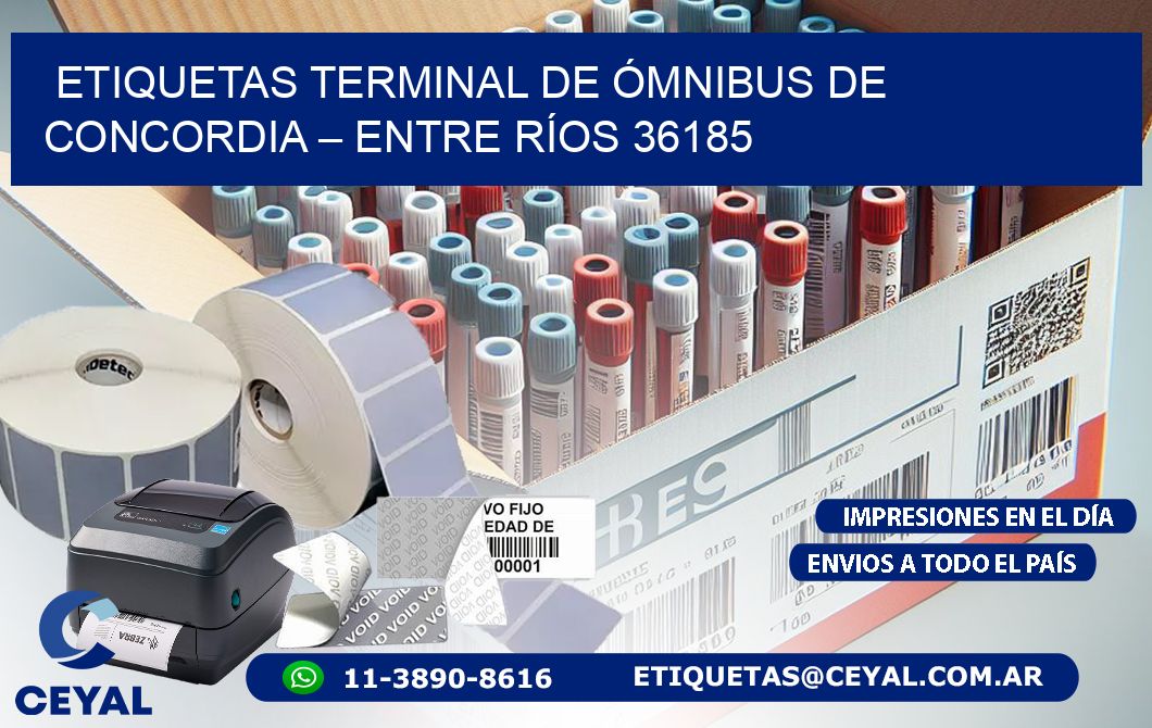 ETIQUETAS TERMINAL DE ÓMNIBUS DE CONCORDIA – ENTRE RÍOS 36185