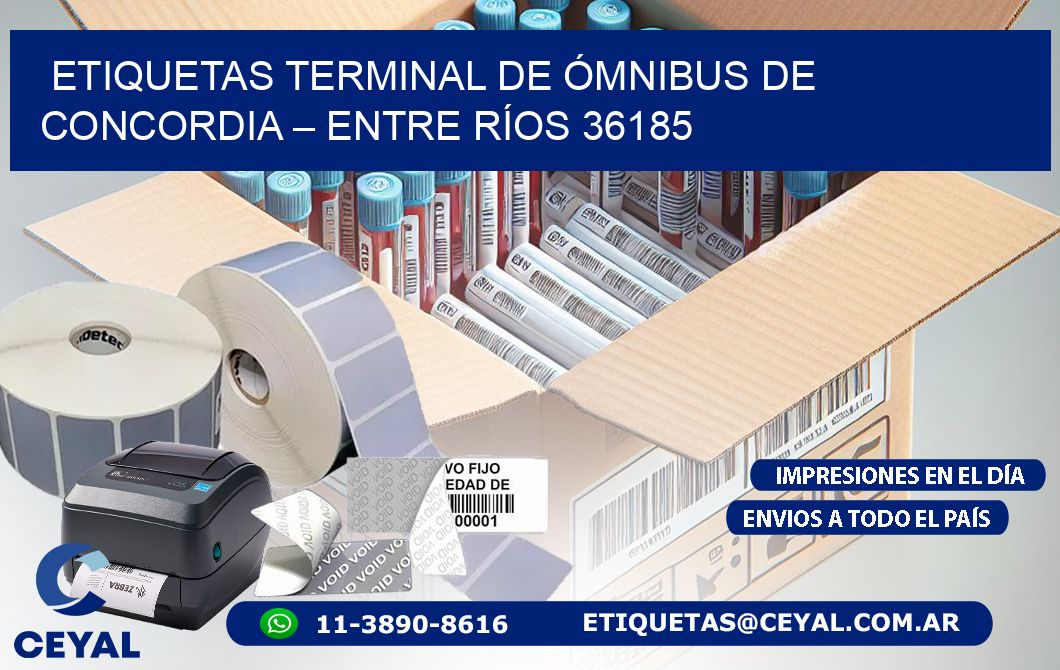 ETIQUETAS TERMINAL DE ÓMNIBUS DE CONCORDIA – ENTRE RÍOS 36185