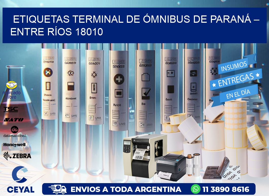 ETIQUETAS TERMINAL DE ÓMNIBUS DE PARANÁ – ENTRE RÍOS 18010