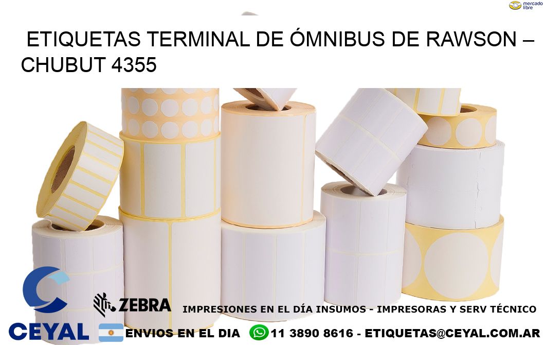 ETIQUETAS TERMINAL DE ÓMNIBUS DE RAWSON – CHUBUT 4355