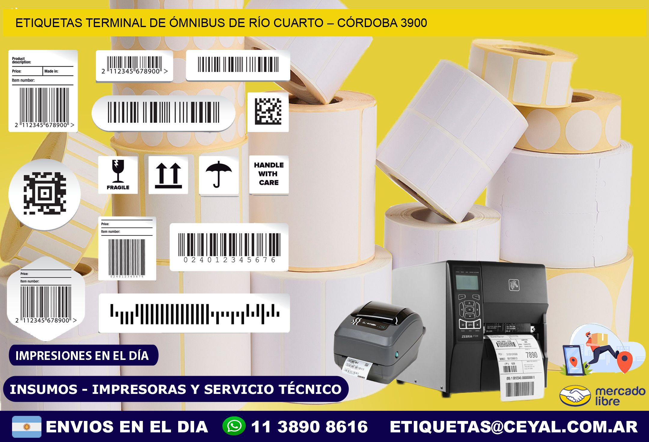 ETIQUETAS TERMINAL DE ÓMNIBUS DE RÍO CUARTO – CÓRDOBA 3900