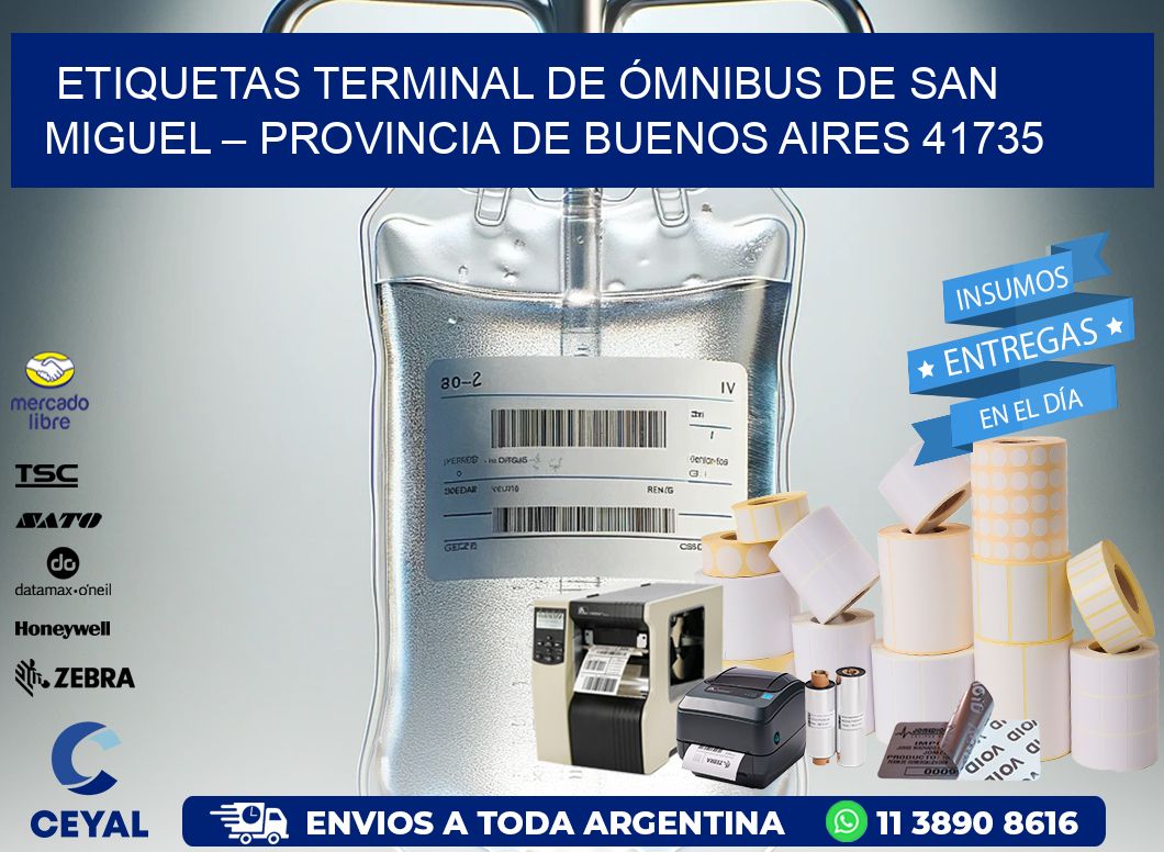 ETIQUETAS TERMINAL DE ÓMNIBUS DE SAN MIGUEL – PROVINCIA DE BUENOS AIRES 41735