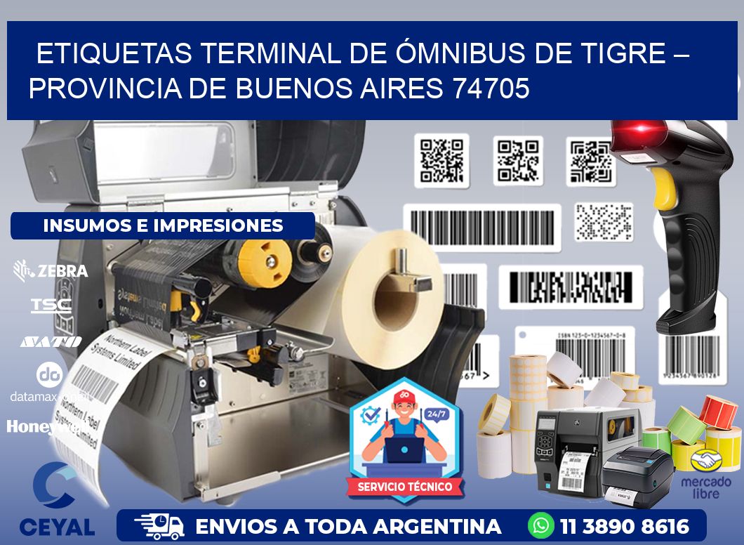 ETIQUETAS TERMINAL DE ÓMNIBUS DE TIGRE – PROVINCIA DE BUENOS AIRES 74705
