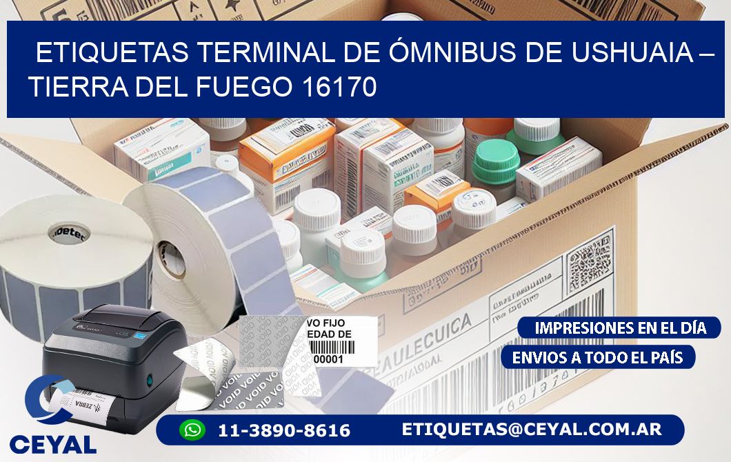ETIQUETAS TERMINAL DE ÓMNIBUS DE USHUAIA – TIERRA DEL FUEGO 16170
