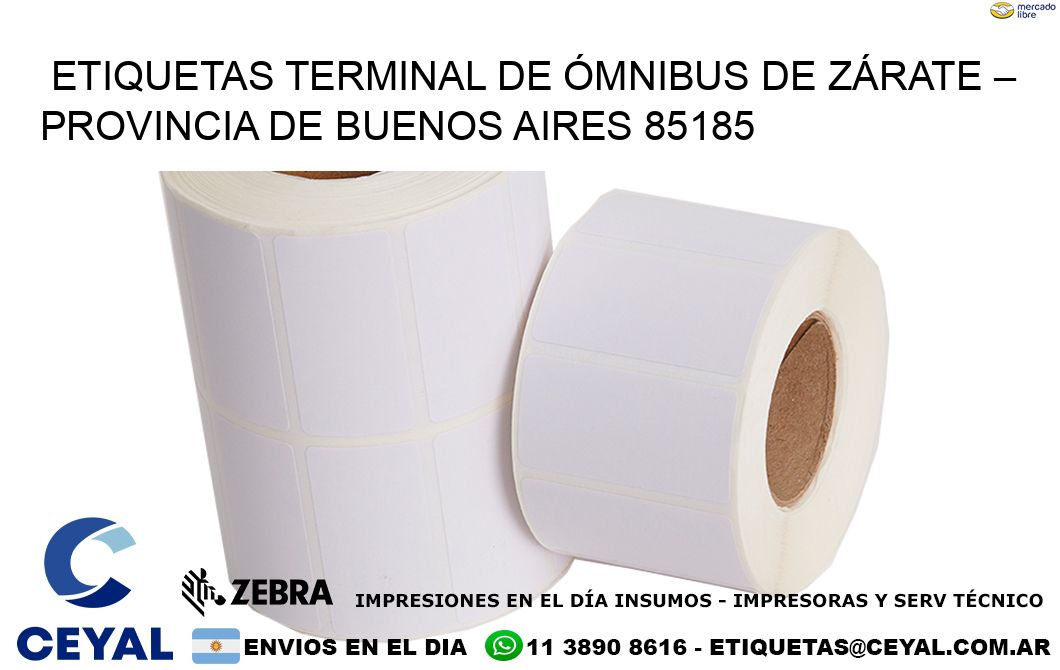 ETIQUETAS TERMINAL DE ÓMNIBUS DE ZÁRATE – PROVINCIA DE BUENOS AIRES 85185