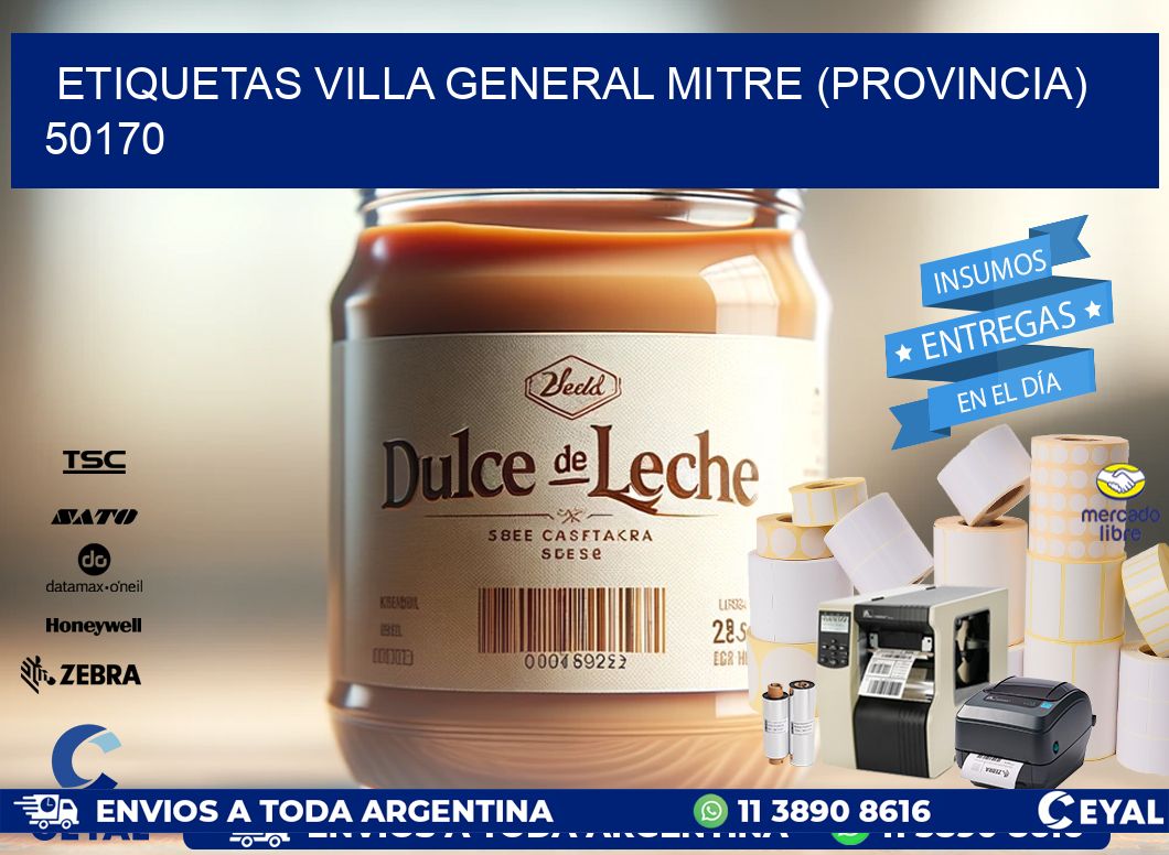 ETIQUETAS VILLA GENERAL MITRE (PROVINCIA) 50170
