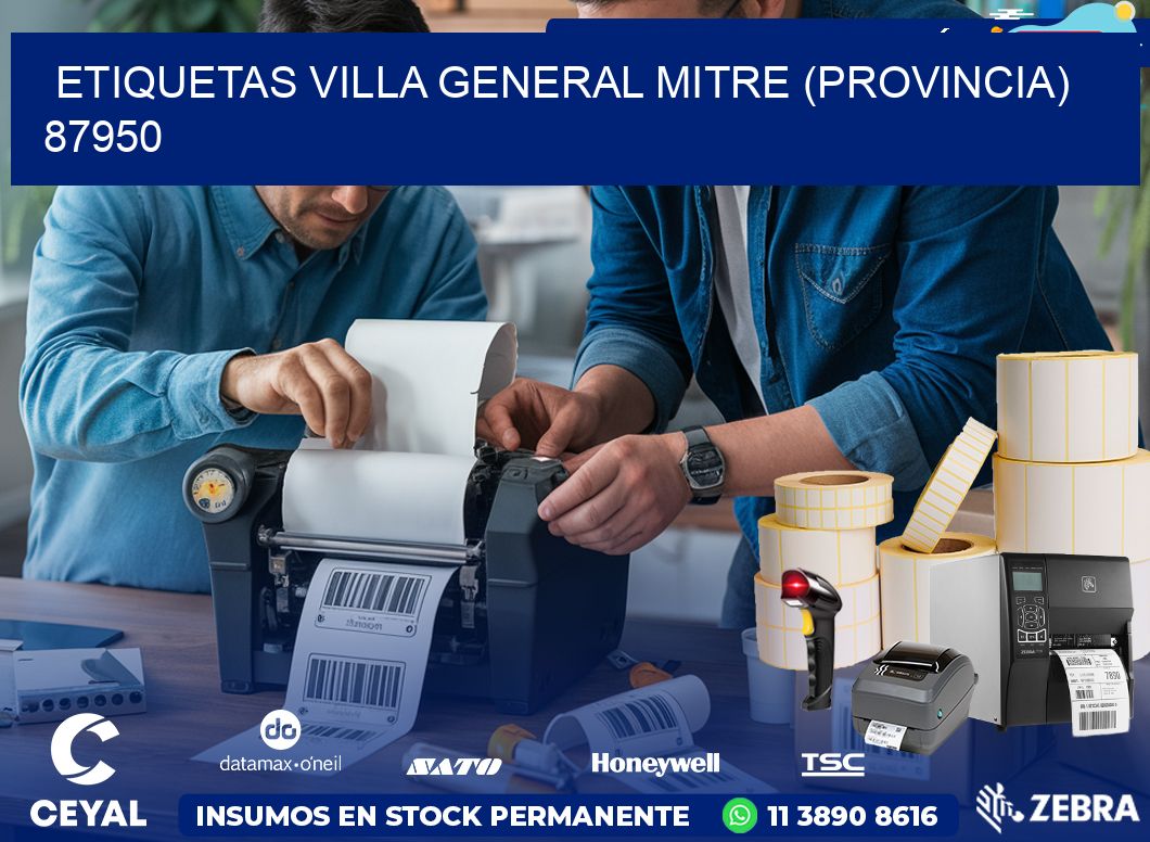 ETIQUETAS VILLA GENERAL MITRE (PROVINCIA) 87950