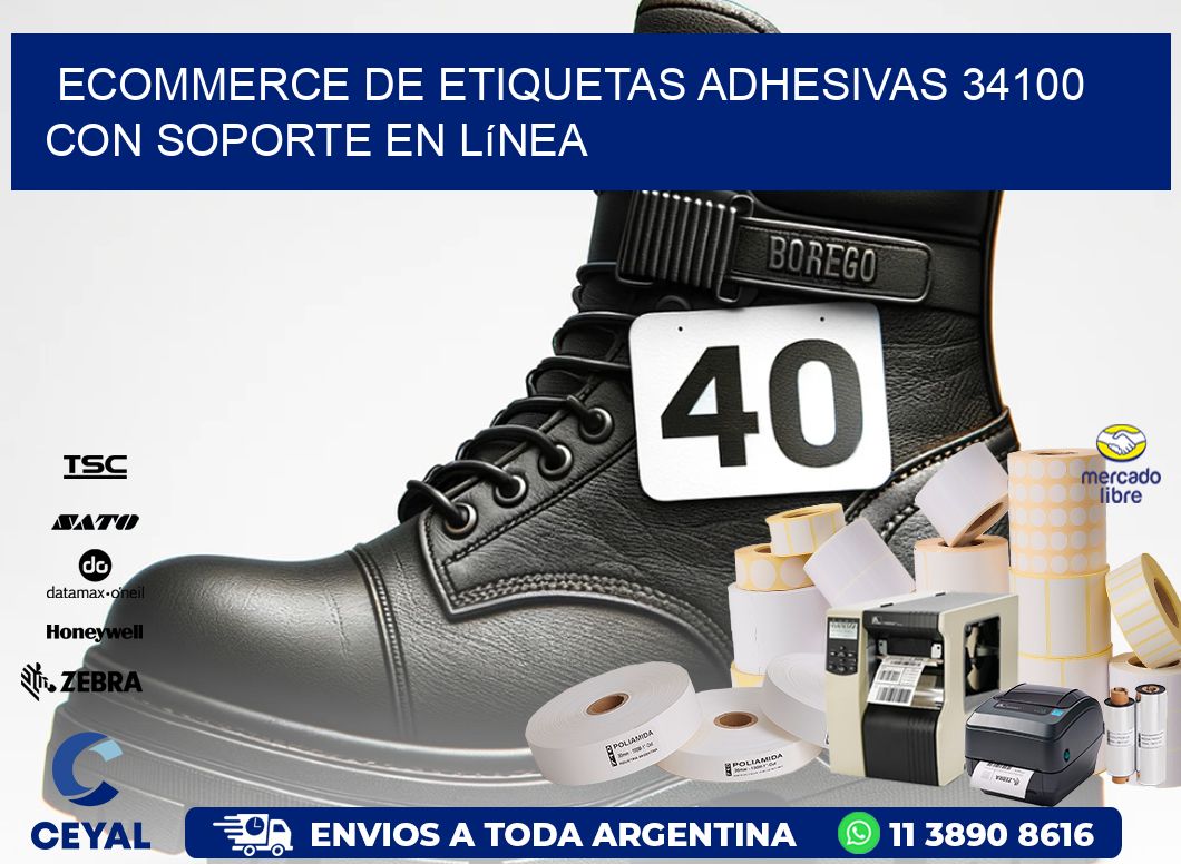 Ecommerce de Etiquetas Adhesivas 34100 con Soporte en Línea
