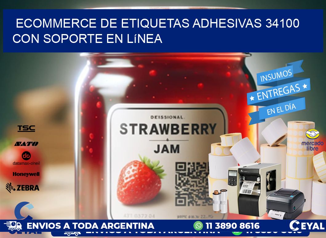 Ecommerce de Etiquetas Adhesivas 34100 con Soporte en Línea