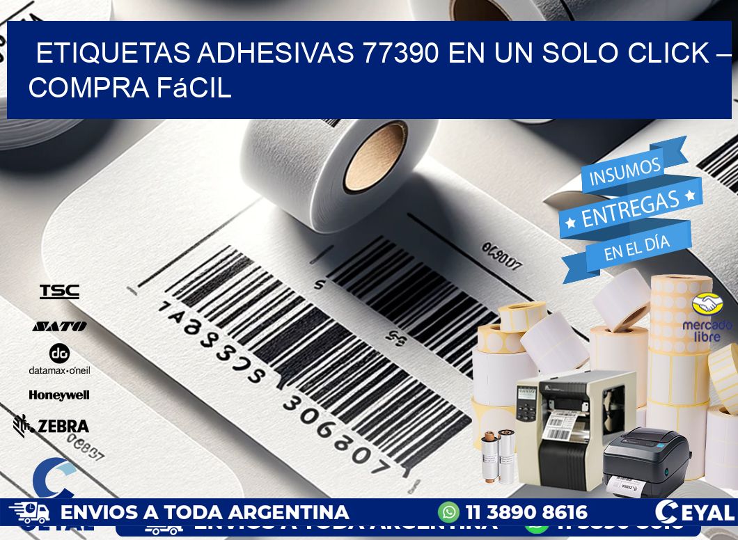 Etiquetas Adhesivas 77390 en un Solo Click – Compra Fácil