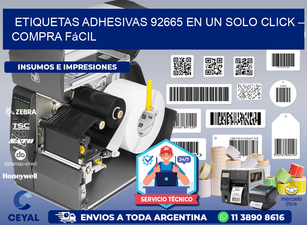 Etiquetas Adhesivas 92665 en un Solo Click – Compra Fácil