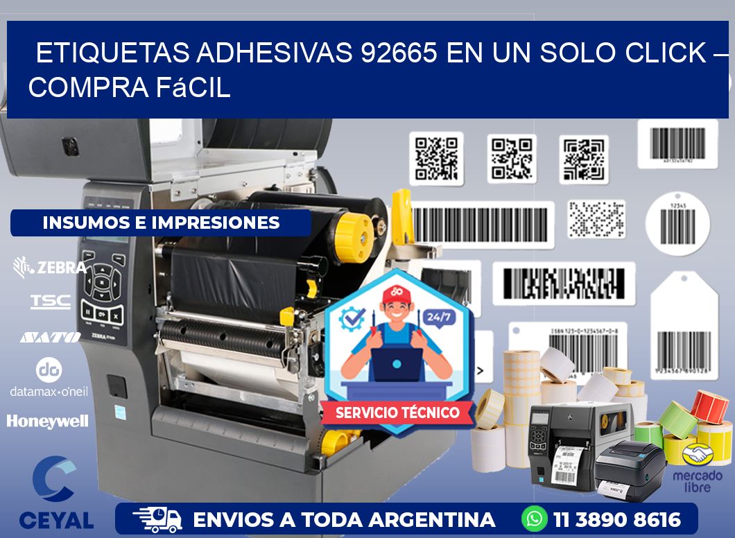 Etiquetas Adhesivas 92665 en un Solo Click – Compra Fácil