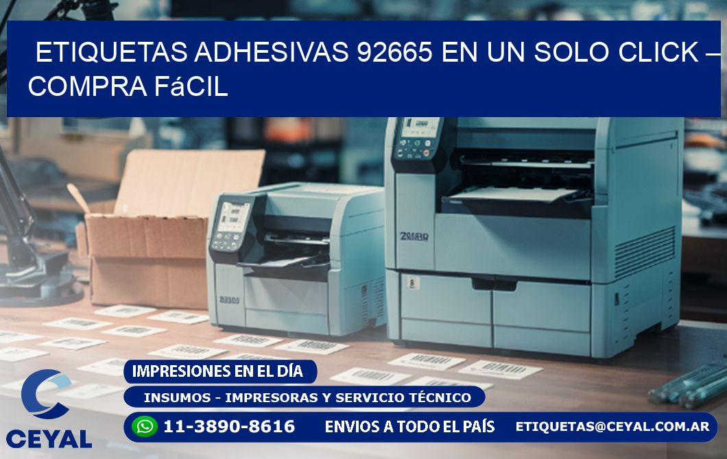 Etiquetas Adhesivas 92665 en un Solo Click – Compra Fácil