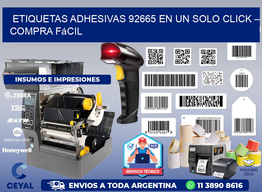 Etiquetas Adhesivas 92665 en un Solo Click – Compra Fácil