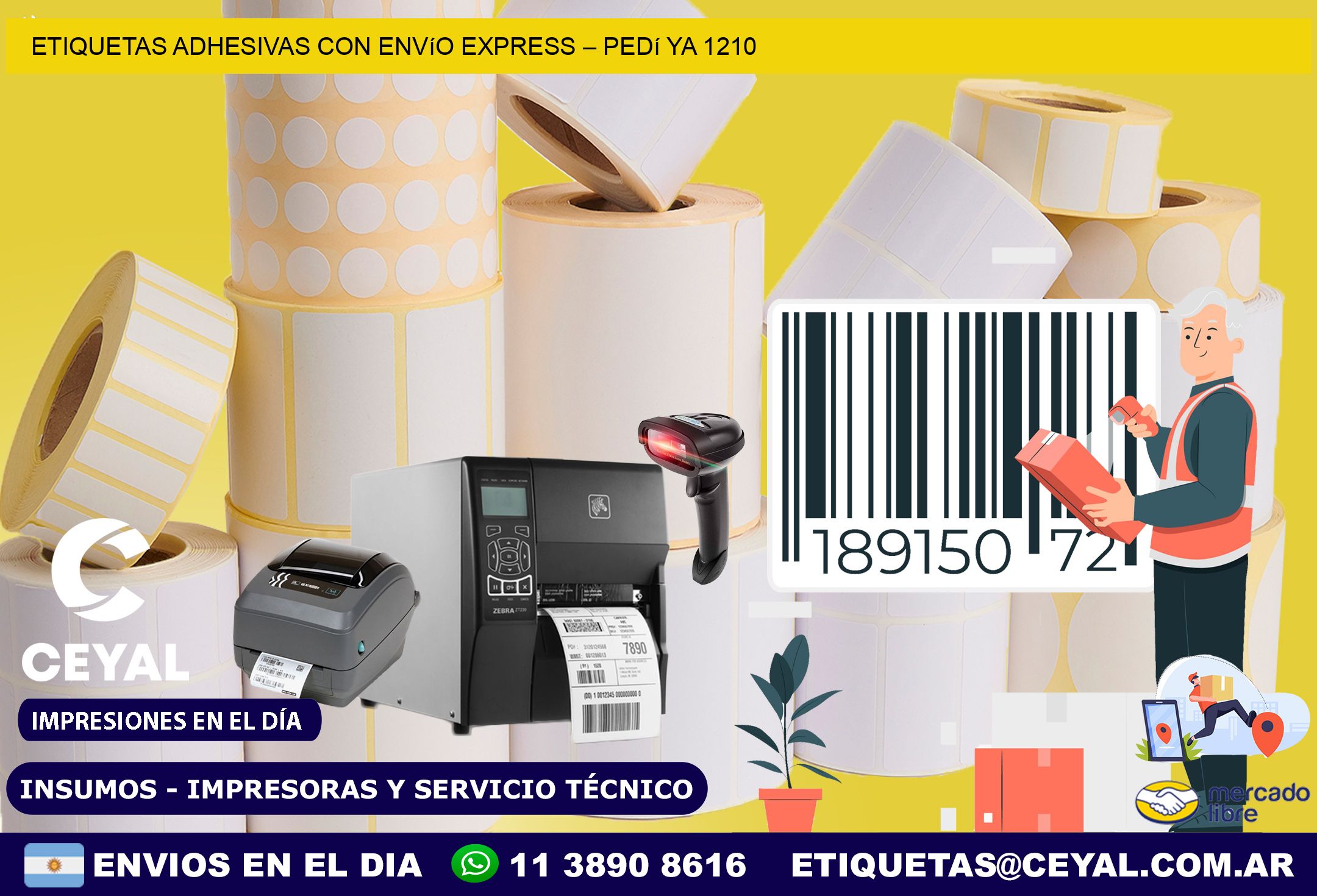 Etiquetas Adhesivas con Envío Express – Pedí Ya 1210