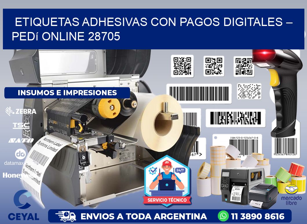 Etiquetas Adhesivas con Pagos Digitales – Pedí Online 28705