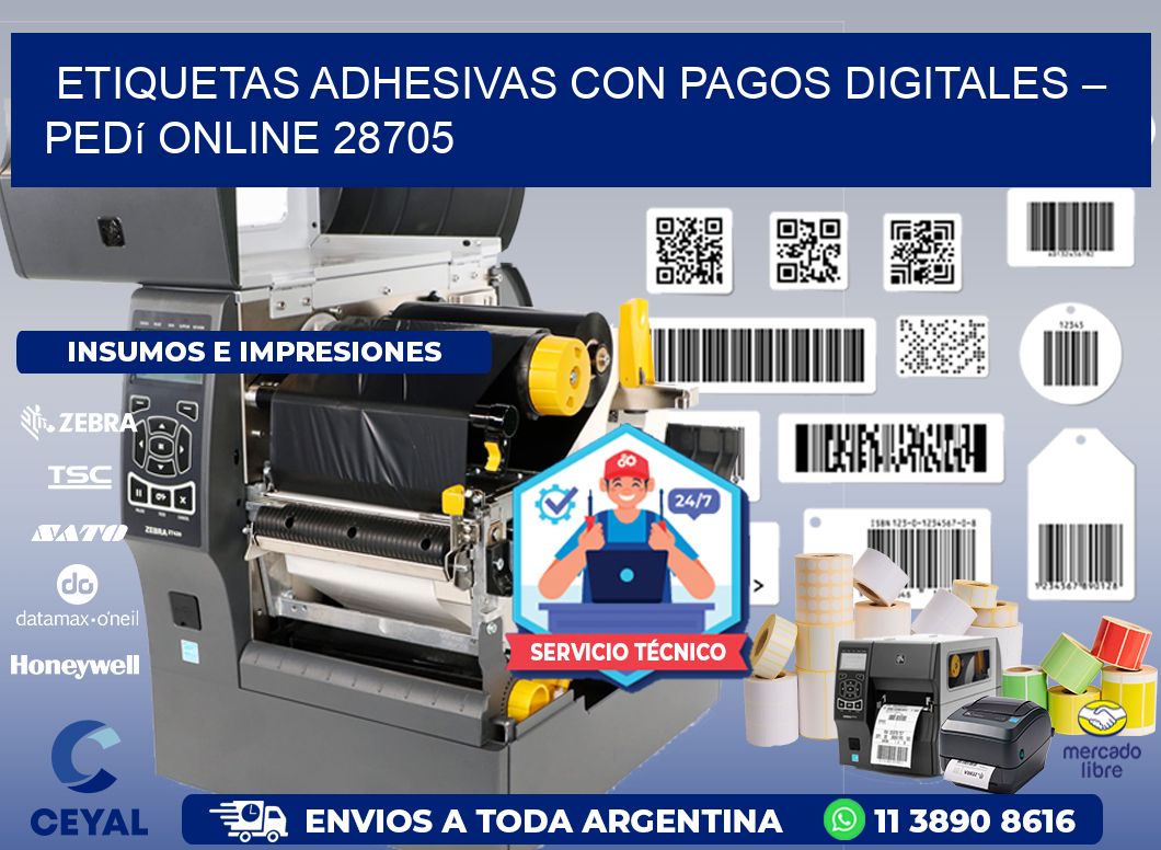 Etiquetas Adhesivas con Pagos Digitales – Pedí Online 28705
