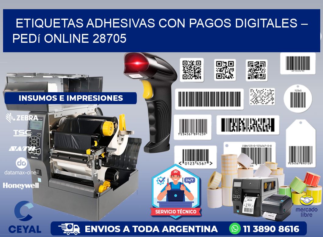 Etiquetas Adhesivas con Pagos Digitales – Pedí Online 28705