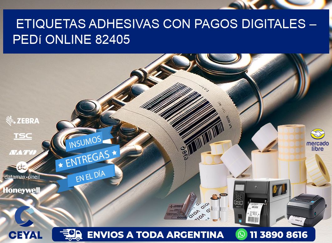 Etiquetas Adhesivas con Pagos Digitales – Pedí Online 82405
