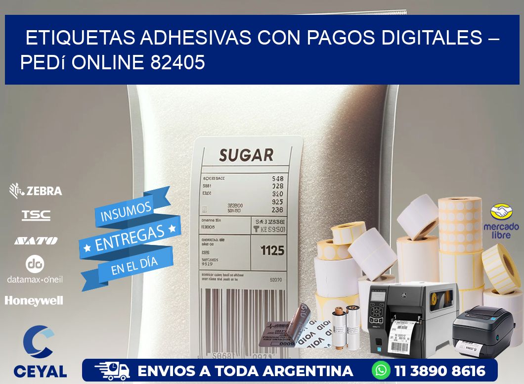 Etiquetas Adhesivas con Pagos Digitales – Pedí Online 82405