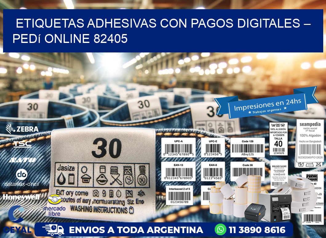 Etiquetas Adhesivas con Pagos Digitales – Pedí Online 82405