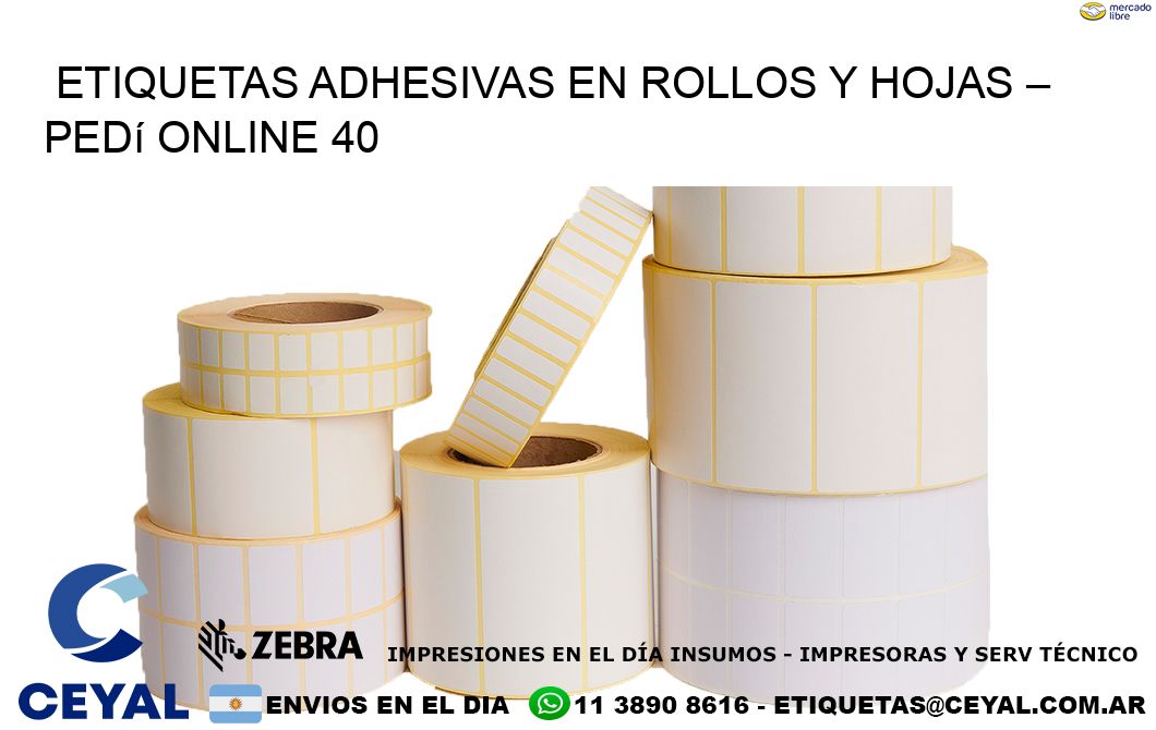 Etiquetas Adhesivas en Rollos y Hojas – Pedí Online 40
