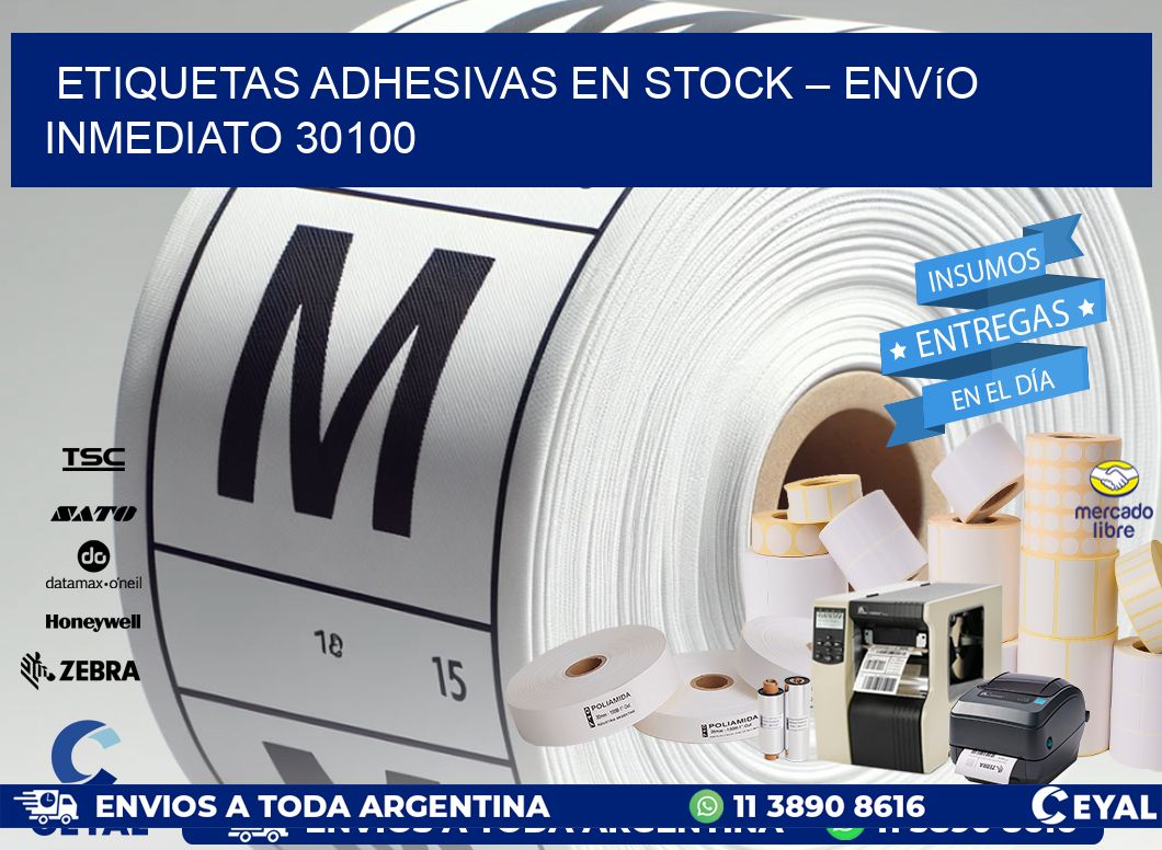 Etiquetas Adhesivas en Stock – Envío Inmediato 30100