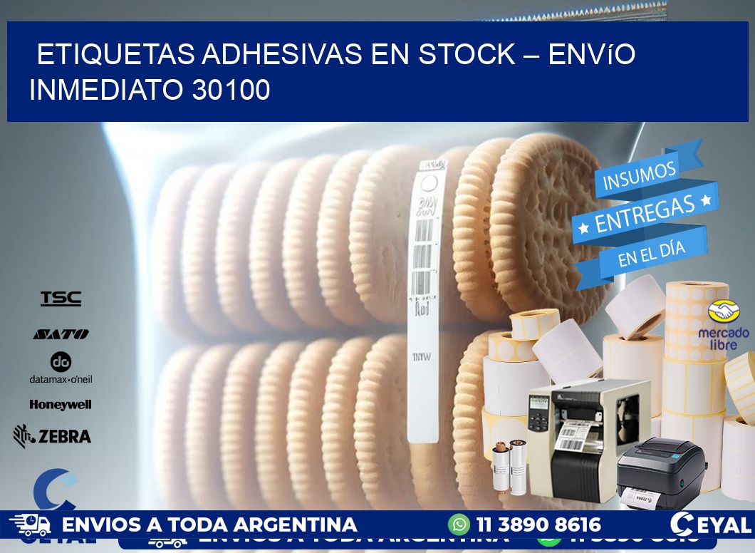 Etiquetas Adhesivas en Stock – Envío Inmediato 30100