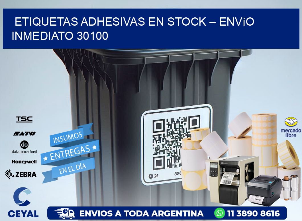 Etiquetas Adhesivas en Stock – Envío Inmediato 30100