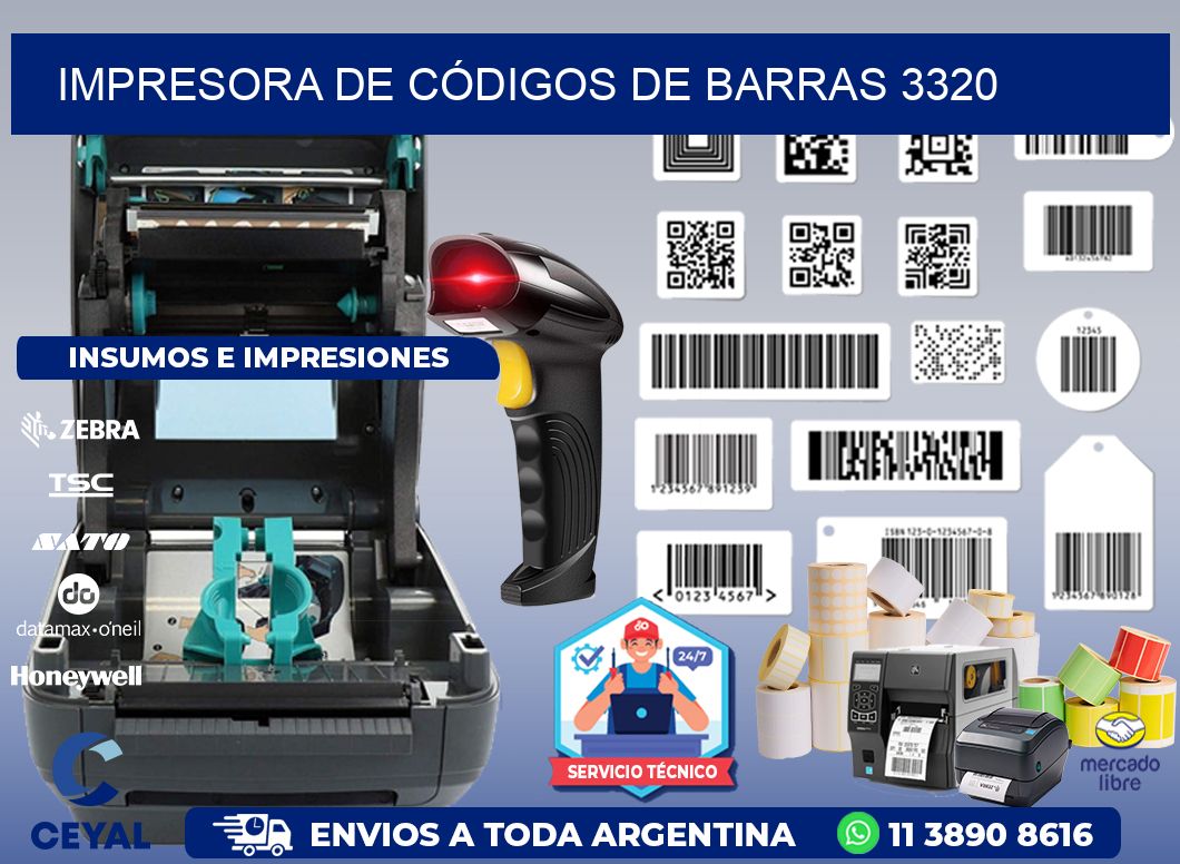 IMPRESORA DE CÓDIGOS DE BARRAS 3320