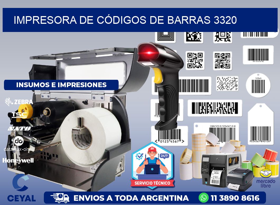 IMPRESORA DE CÓDIGOS DE BARRAS 3320