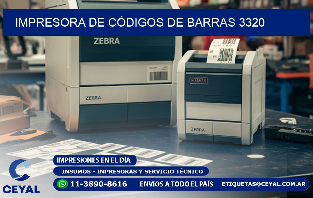 IMPRESORA DE CÓDIGOS DE BARRAS 3320