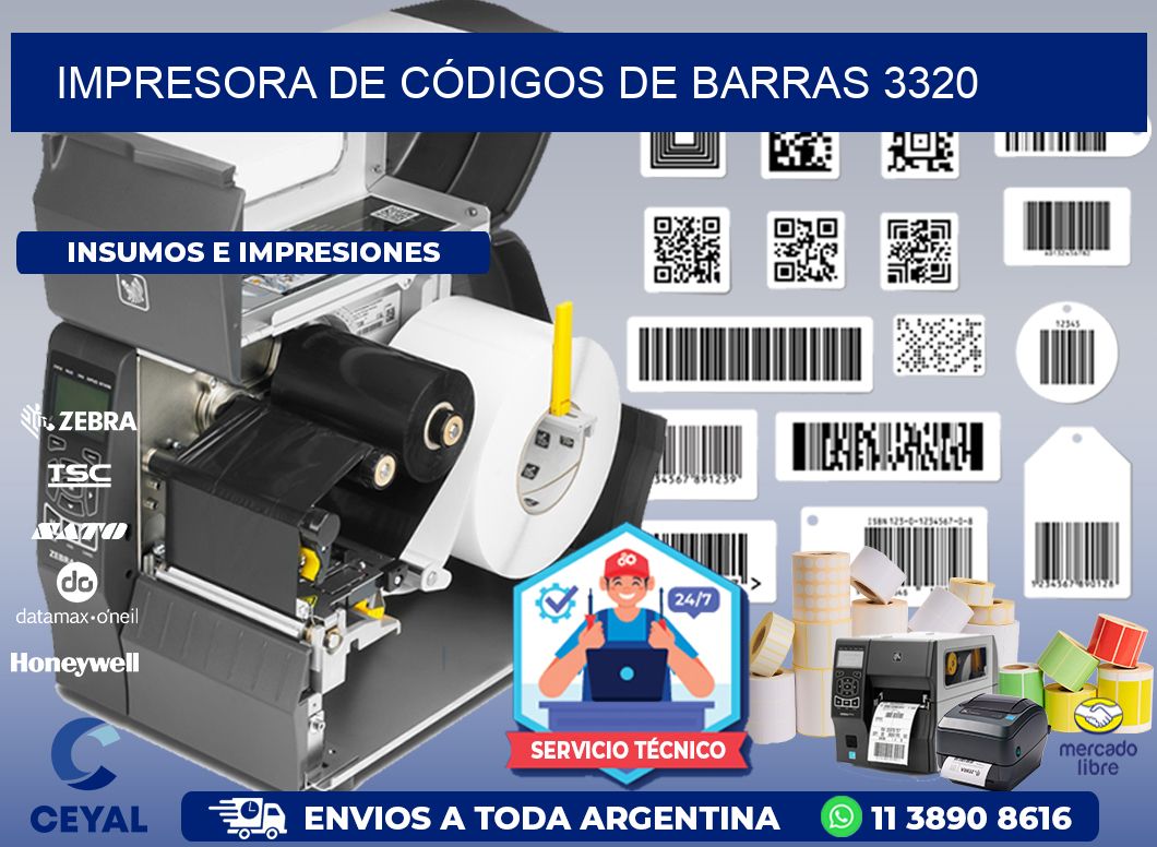 IMPRESORA DE CÓDIGOS DE BARRAS 3320