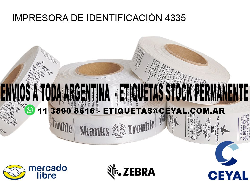 IMPRESORA DE IDENTIFICACIÓN 4335